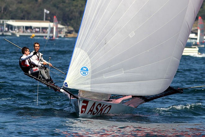 2012 18ft Skiffs: AEG 3-Buoys Challenge, Race 6 © Frank Quealey /Australian 18 Footers League http://www.18footers.com.au